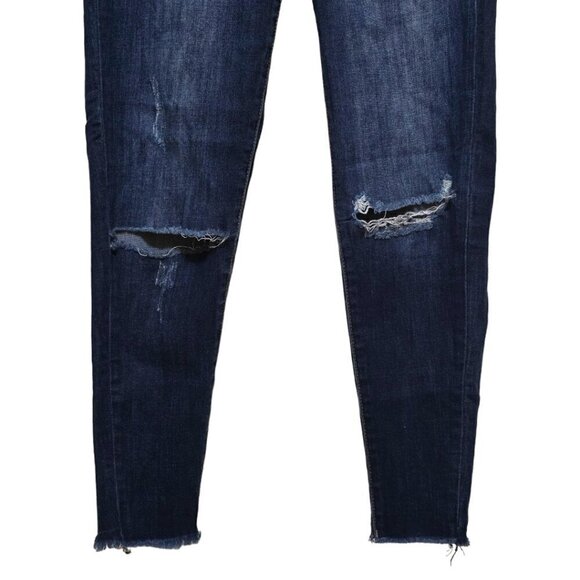 Kancan Miranda Distressed Raw Hem Skinny Crop Jeans Sz 24 - Picture 2 of 10